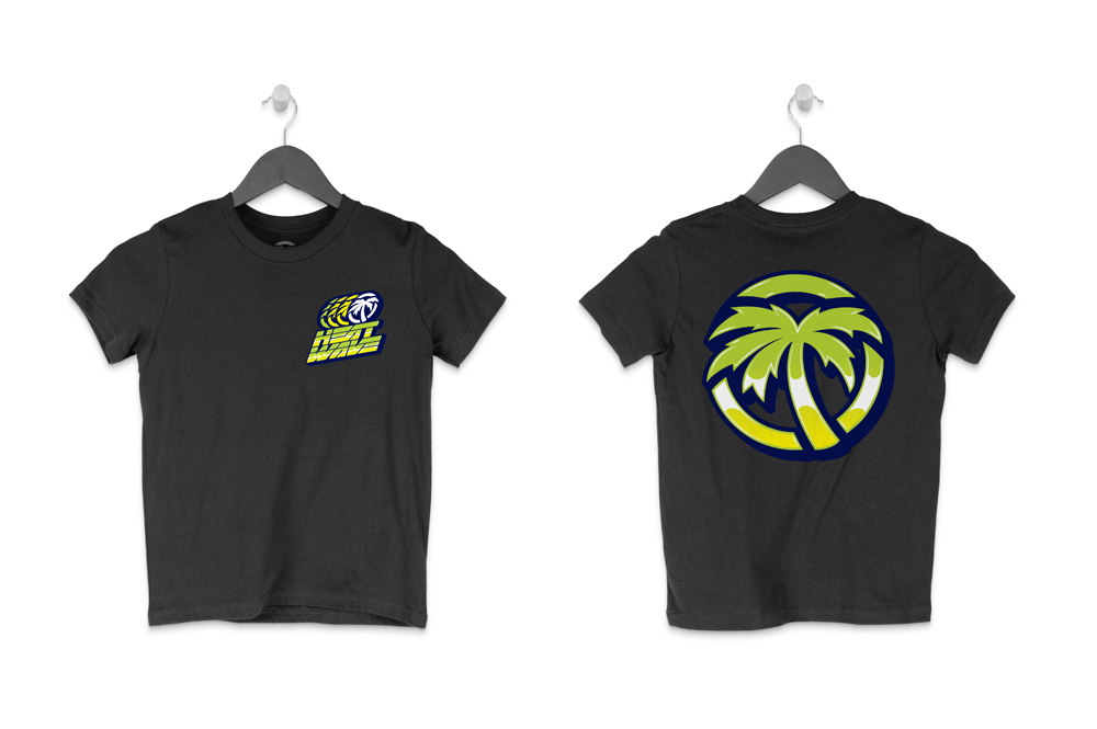 The front and back side of the Heat Wave Antifreeze TODDLER T-Shirt Black on on a white background.