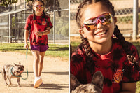 Kids Lazer Face Sunglasses: Pink Waverunner