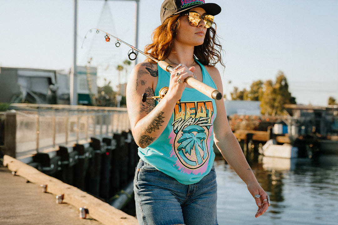 Heat Wave Intense Ladies Tank Top Aqua