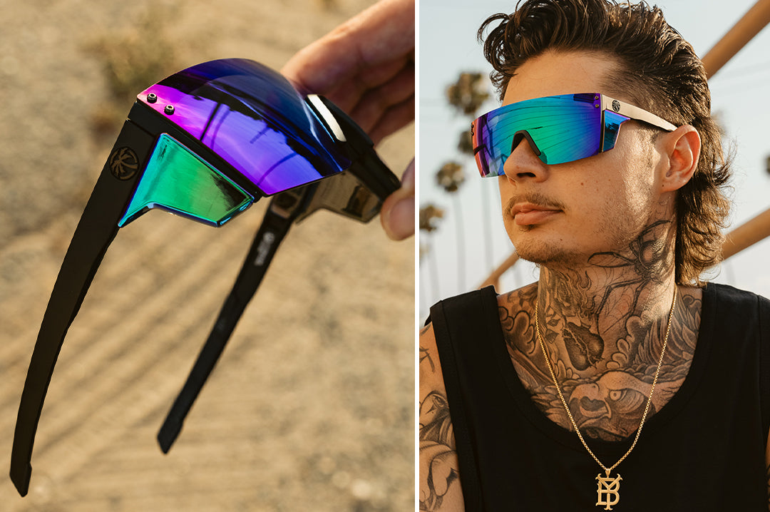 Heat Wave Lazer Face Z87 Sunglasses - Impact Resistant Shield Lens With UV Protection