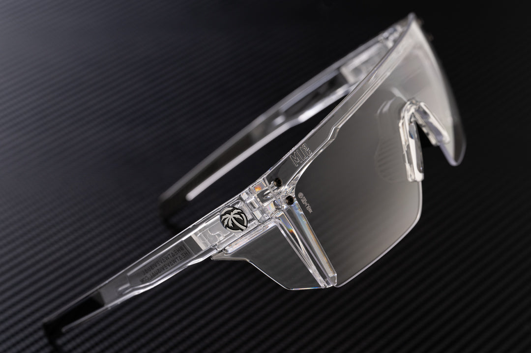 Side view of the clear anti fog Heat Wave Performance Lazer Slim safety glasses