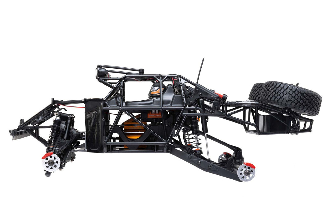 Heat Wave Visual X Losi Baja Rey 2.0 Chris Isenhouer remoted controlled truck frame and suspension. 