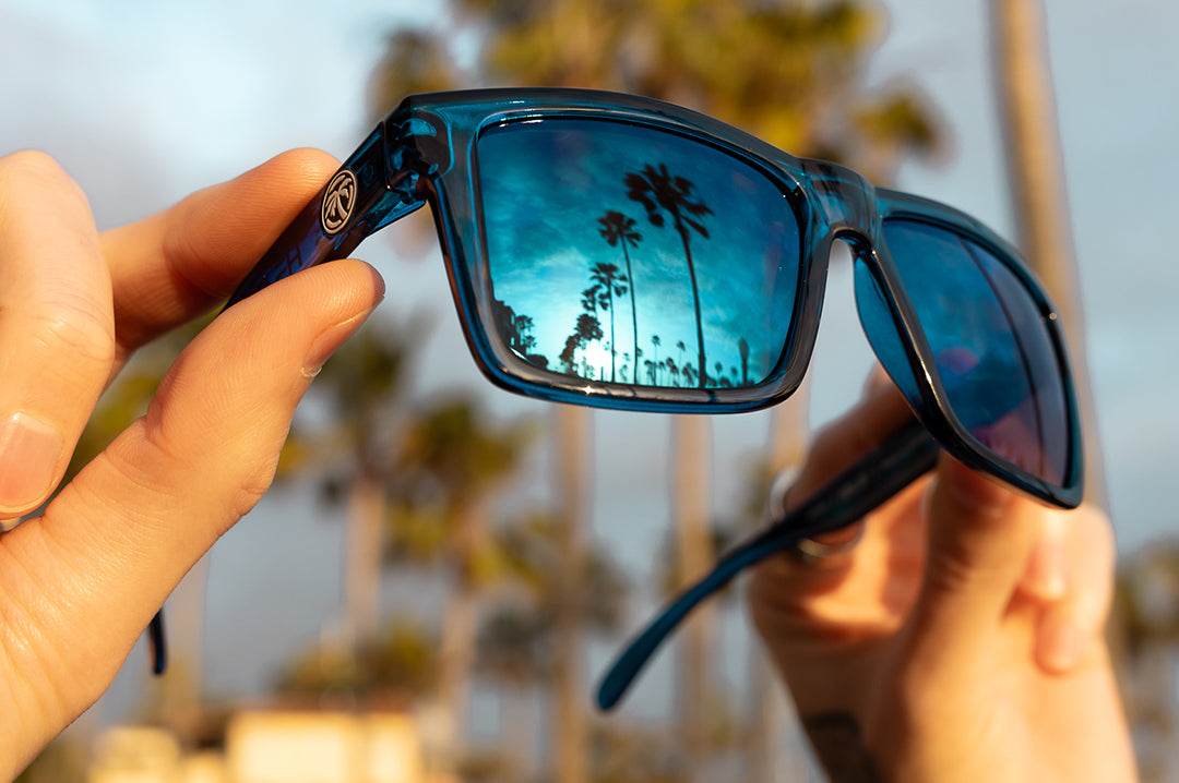 XL VISE Z87 Sunglasses Neon Blue Frame