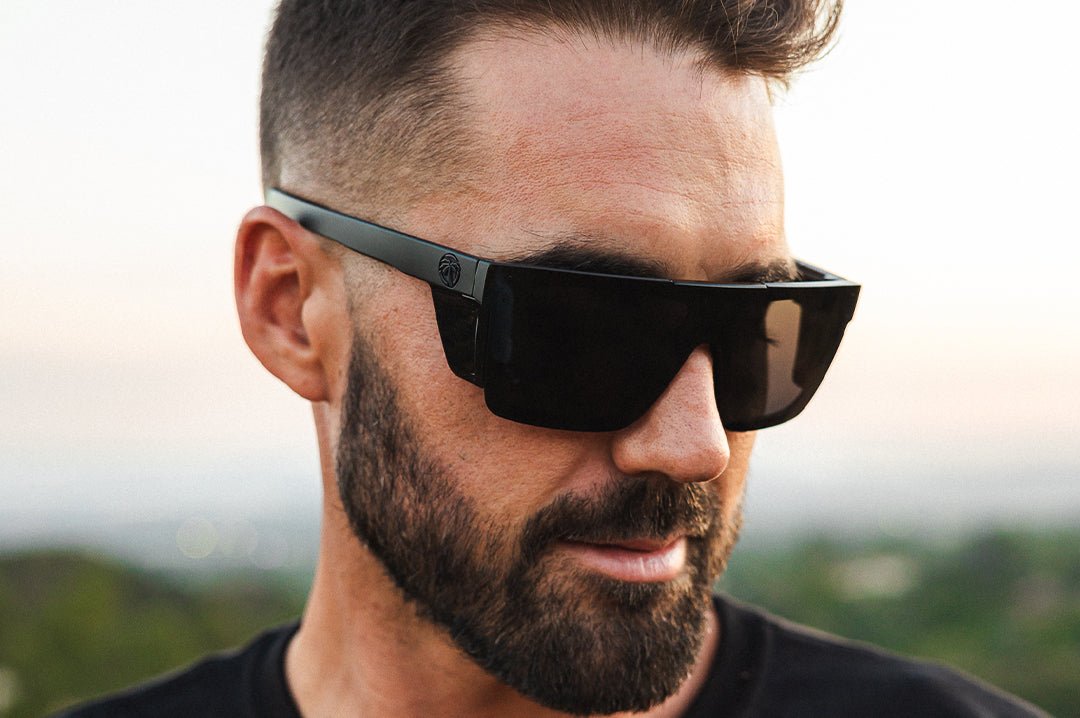 Dude rocking the Heat Wave Visual Performance Quatro Ultra Black Sunglasses.