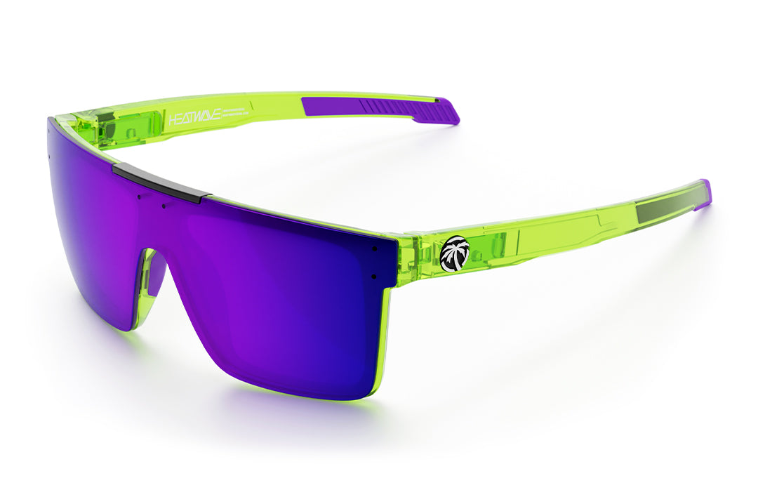 3/4th angle view of the Performance Quatro Sunglasses: Antifreeze Z87+ on a white background.