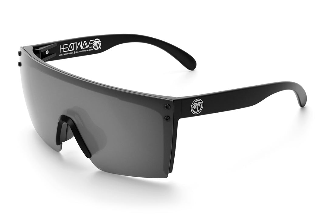 Heat Wave Visual Lazer Face Z87 Sunglasses with black frame and silver lens.