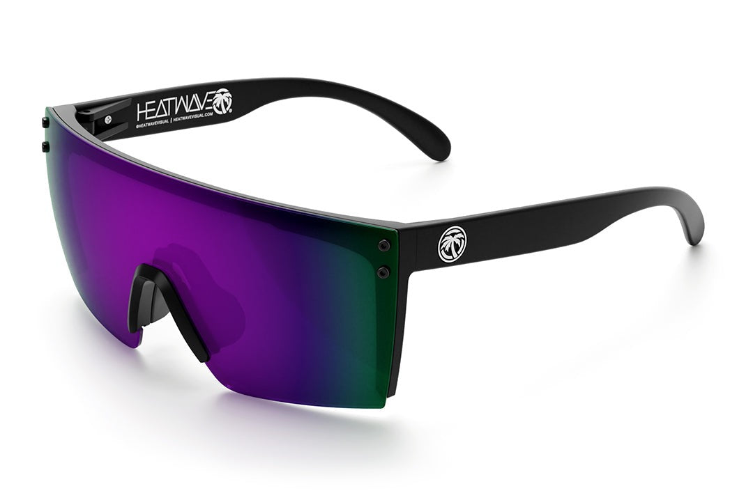 Heat Wave Visual Lazer Face Z87 Sunglasses with black frame and ultra violet lens.