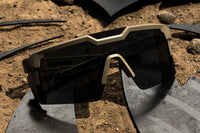 Future Tech Sunglasses: Desert Tan Frame Z87+