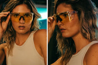 Future Tech Sunglasses: Vapor Clear Frame Hi-Vis Yellow Lens Z87+