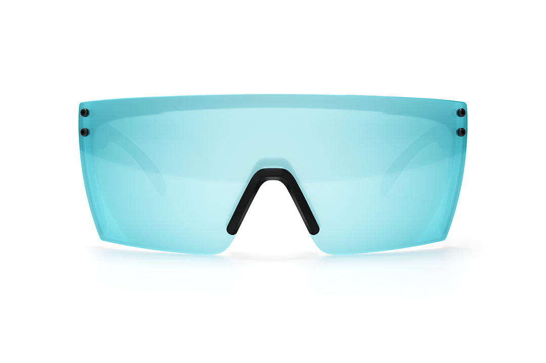 Front view of Heat Wave Visual Lazer Face Sunglasses with black frame and arctic chrome lens.