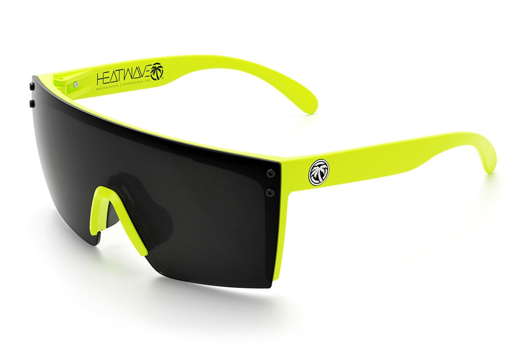 Heat Wave Visual Lazer Face Z87 Sunglasses with neon yellow frame and black lens.