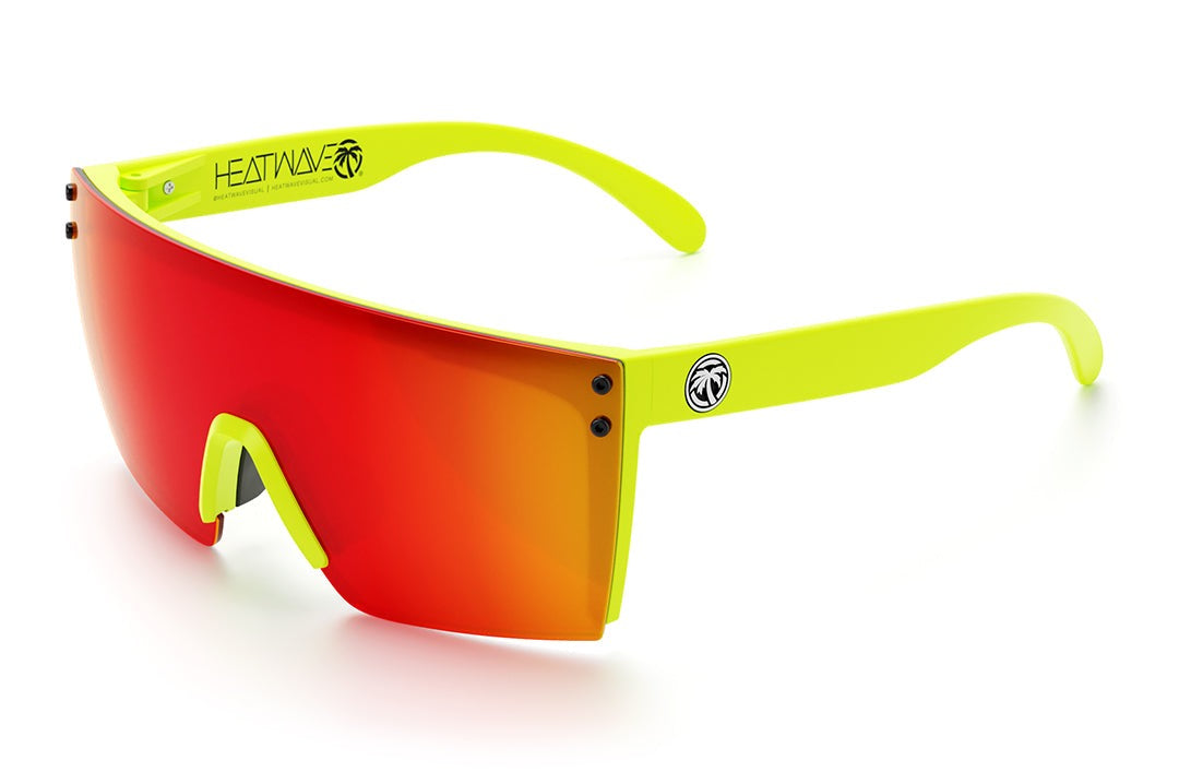 Heat Wave Visual Lazer Face Z87 Sunglasses with neon yellow frame and sunblast orange yellow lens.