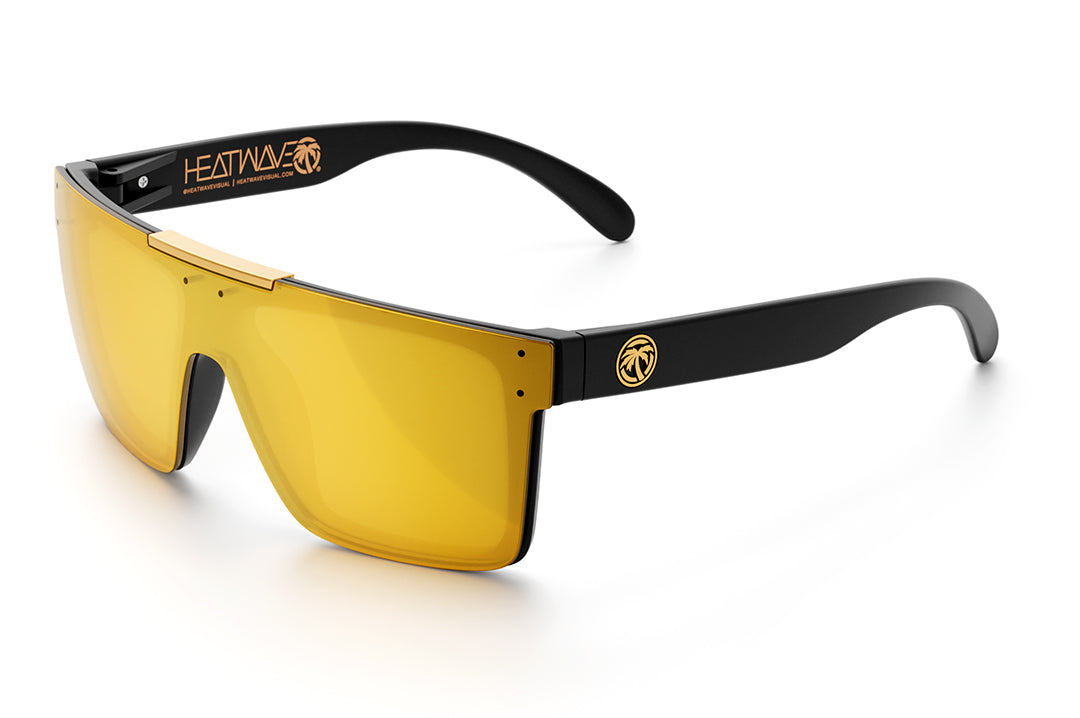 Heat Wave Visual Quatro black frame and gold lens.