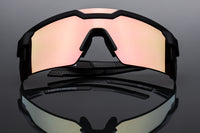 Future Tech Sunglasses: Black Frame Rose Gold Z87+
