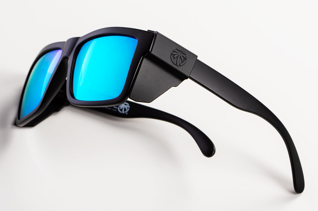 Heat Wave Visual Vise Black Side Shields on vise sunglasses.