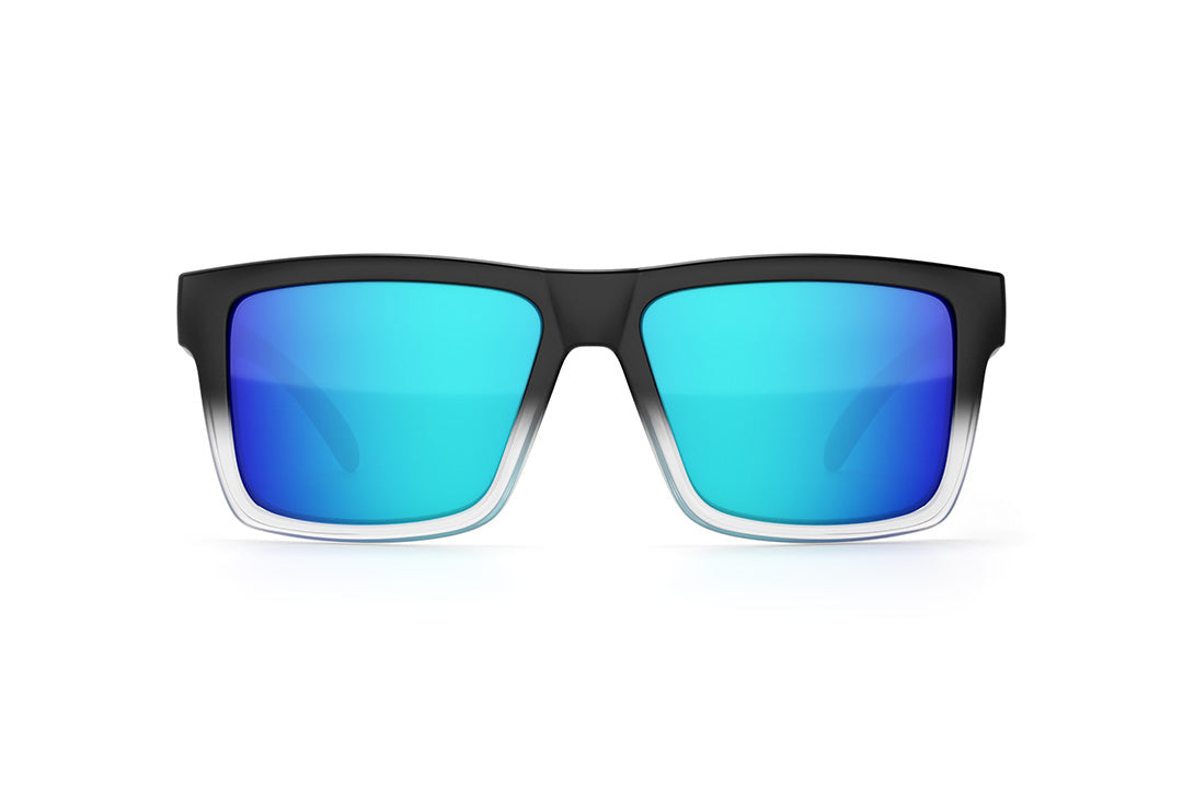 Front view of Heat Wave Visual Vise Sunglasses with vapor fader frame and galaxy lenses.