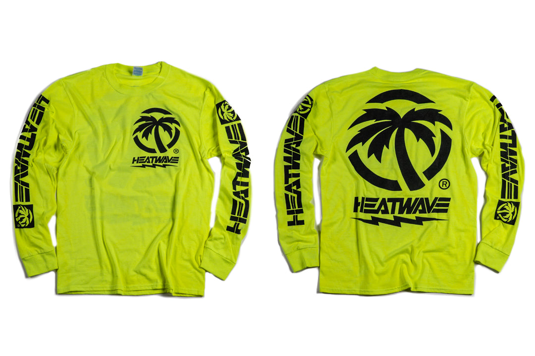 Heat Wave Visual Hi-Vis Bolt Long Sleeve with bolt graphic print.