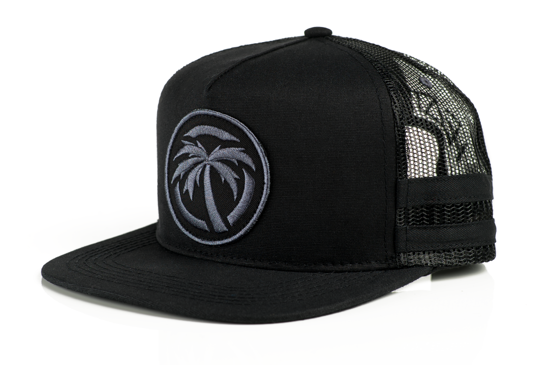 Heat Wave Visual black trucker hat with socom patch.