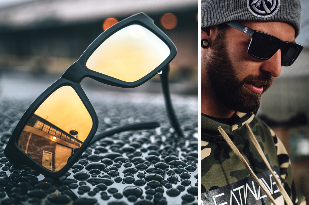 Heat Wave Visual Vise Z87 Sunglasses Black Frame: Black Lens